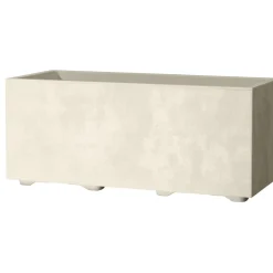 Fioriera da esterno Deroma Millennium materiale sintetico bianco 59x25x25 cm