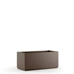 Fioriera da esterno Ethica in plastica tortora 35x80x36 cm