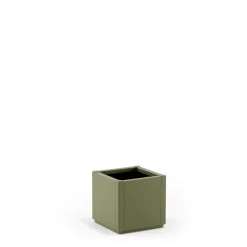 Fioriera da esterno Ethica in plastica verde oliva 36x36x35h cm