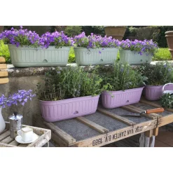 Fioriera da esterno Etika in plastica lavanda 49x18x15 cm