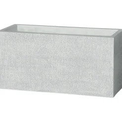 Fioriera da esterno in cemento beige 59x22x29 cm