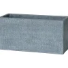 Fioriera da esterno in cemento grigio 79x30x35 cm