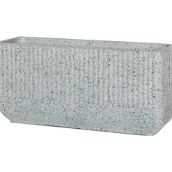 Fioriera da esterno in pietra grigio 66x21x31 cm