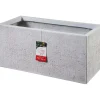 Fioriera da esterno Magnolia Rustic White in fibra d`argilla bianco 80x37x37 cm
