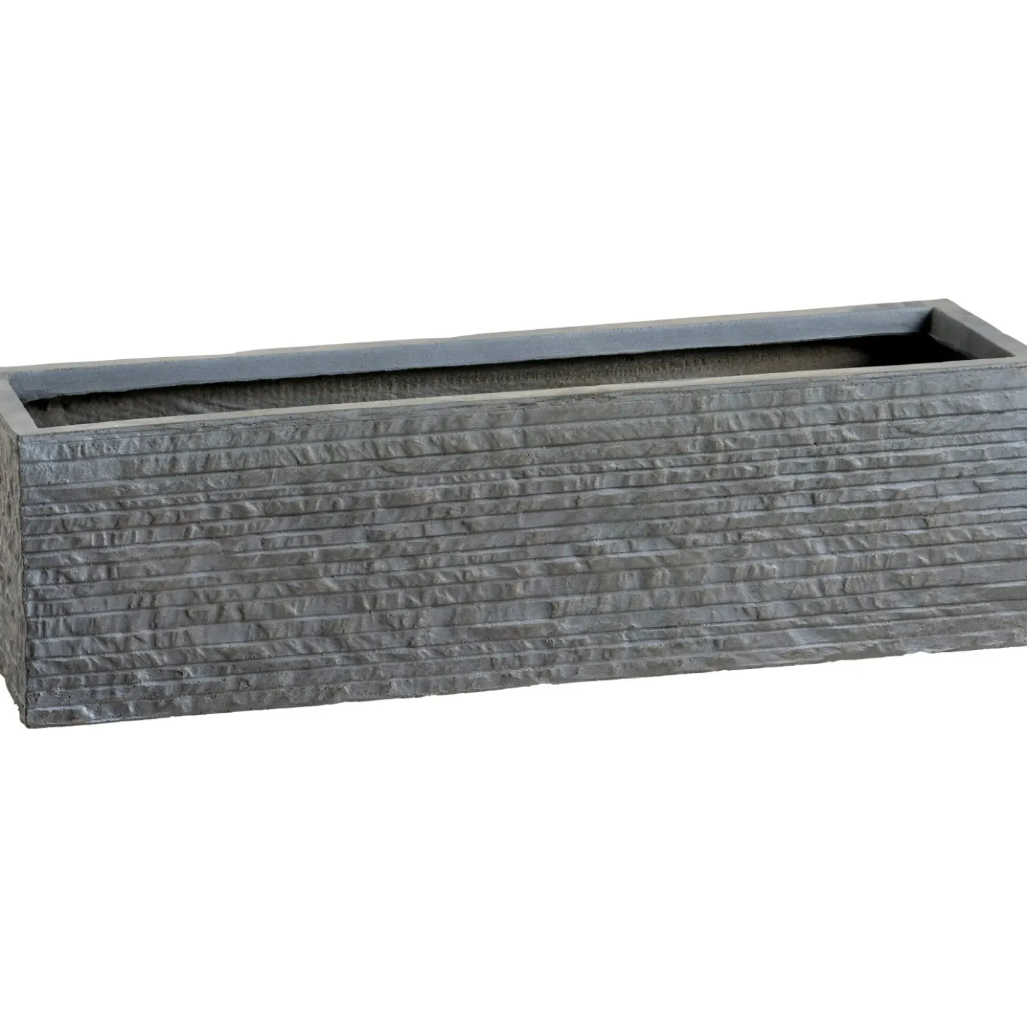 Fioriera da esterno OBI Valsonne in fibreclay antracite 79,5x29x29 cm