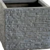 Fioriera da esterno OBI Valsonne in fibreclay antracite 23,5x23,5 cm