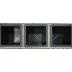 Fioriera da esterno rialzata Wave 60x82x28 cm grigio