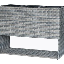 Fioriera da esterno rialzata Wave 60x82x28 cm grigio