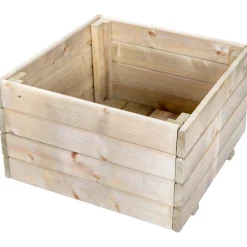 Fioriera da esterno Rustica in legno naturale 40x40x27 cm