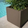 Fioriera da esterno Stefanplast Ethica Plastica riciclata Caffè 36x36x35 cm