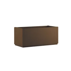 Fioriera da esterno Stefanplast Ethica Plastica riciclata caffè 80x36x35 cm
