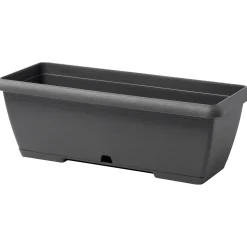 Fioriera da esterno Terrae Midi in plastica grigio fumo 65x25x21 cm