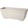 Fioriera da esterno Terrae Maxi in plastica bianco pietra 80x43x38 cm