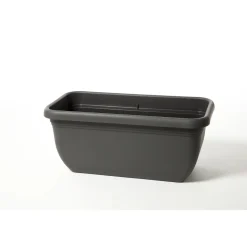 Fioriera da esterno Unica in plastica Grigio Fumo Light 80x40x34 cm