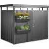 Fioriera FloraBoard Biohort grigio scuro metallizzato 2 pz