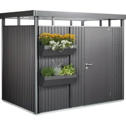 Fioriera FloraBoard Biohort grigio scuro metallizzato 2 pz
