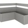 Fioriera frangivista Belvedere Biohort a L con vetro 200 cm Gri quarz met 2 pz