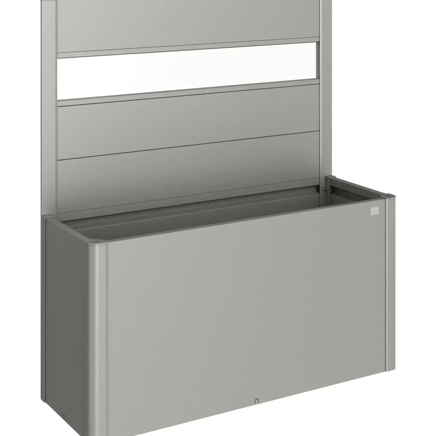 Fioriera frangivista Belvedere Biohort con vetro acrilico 150 cm Gri quarz met