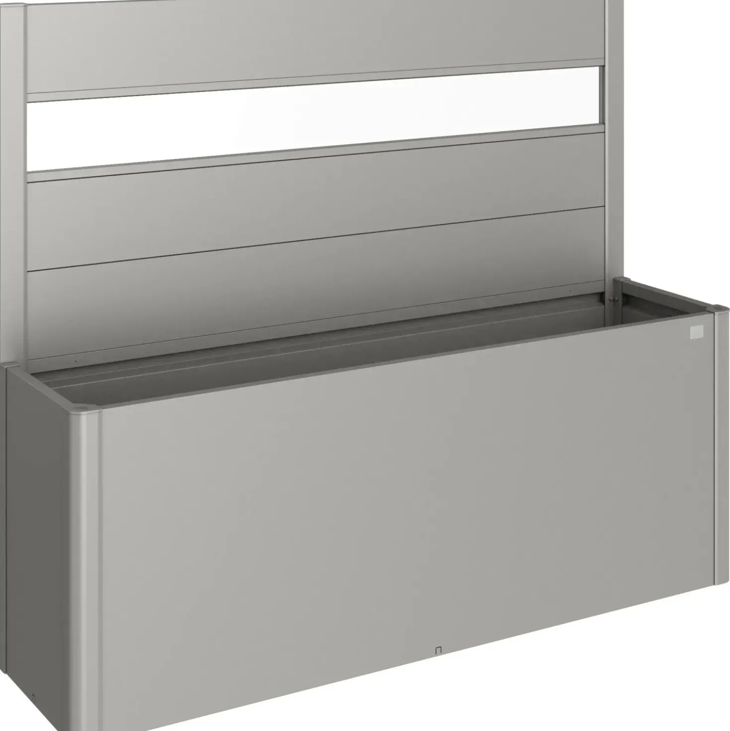 Fioriera frangivista Belvedere Biohort con vetro acrilico 200 cm Gri quarz met