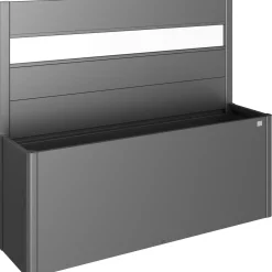 Fioriera frangivista Belvedere Biohort con vetro acrilico 200 cm Grigio sc met