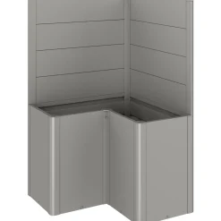 Fioriera frangivista Belvedere Biohort profilo a L 100 cm Gri quarz met 2 pz
