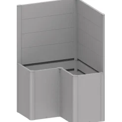 Fioriera frangivista Belvedere Biohort profilo a L 100 cm argento met 2 pz