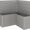 Fioriera frangivista Belvedere Biohort profilo a L 150 cm Gri quarz met 2 pz