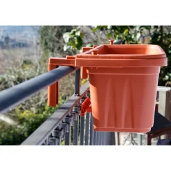Fioriera regolabile in plastica Rondine 50x20x18,5 cm