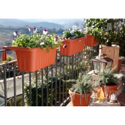 Fioriera regolabile in plastica Rondine 60x20x18,5 cm
