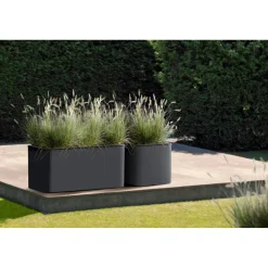 Fioriera rettangolare Florus Jive 78x39 cm Grigio