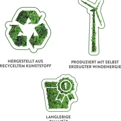 Fioriera rialzata in plastica riciclata Elho XXL Green Basics da coltura 75x37x6