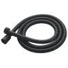 Flessibile acciaio inox nero 150 cm