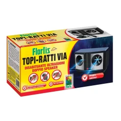 Flortis Topi-Ratti Via ultrasuoni con doppio speaker