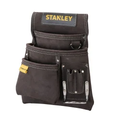 Fodero Stanley porta chiodi e porta martello in cuoio