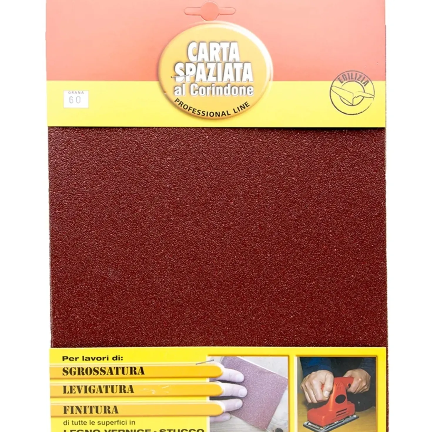 Foglio carta abrasiva spaziata grana 60