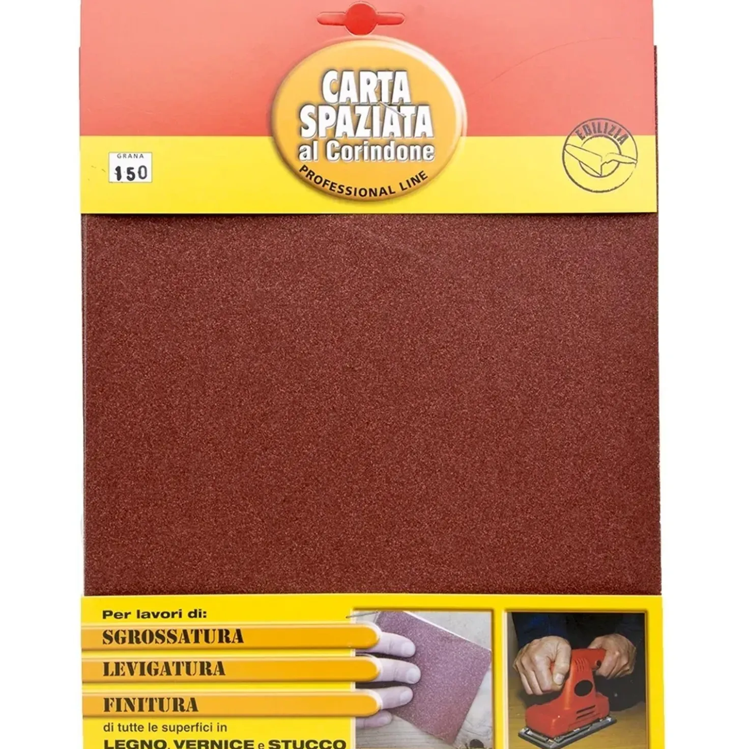 Foglio carta abrasiva spaziata grana 150