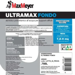 Fondo alchidico MaxMeyer Ultramax poliuretanico supporti difficili grigio 0,75 l