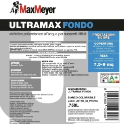 Fondo alchidico MaxMeyer Ultramax poliuretanico supporti difficili bianco 0,75 l