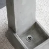Fontana da giardino in cemento grigio H 77 cm