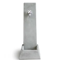Fontana da giardino in cemento grigio H 77 cm