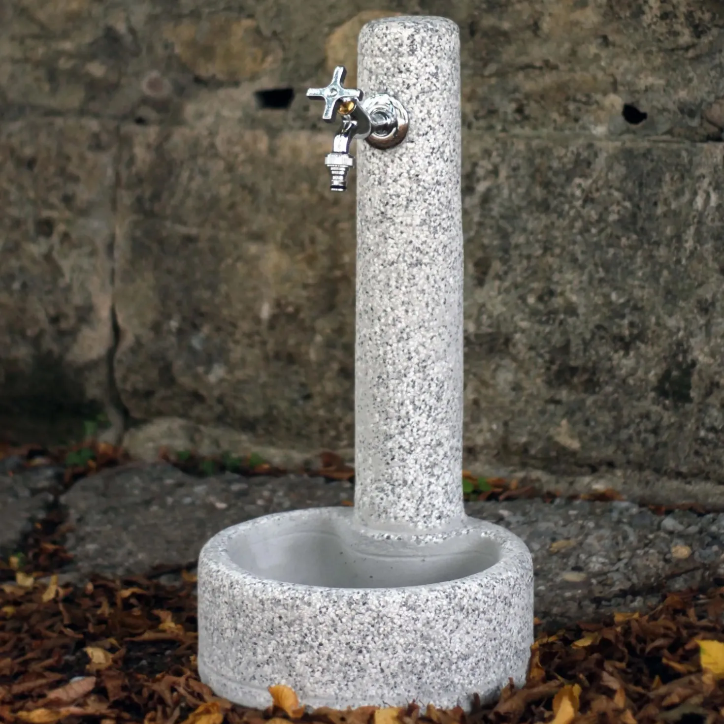 Fontana da giardino Mini To in cemento grigio chiaro H 65,5 cm