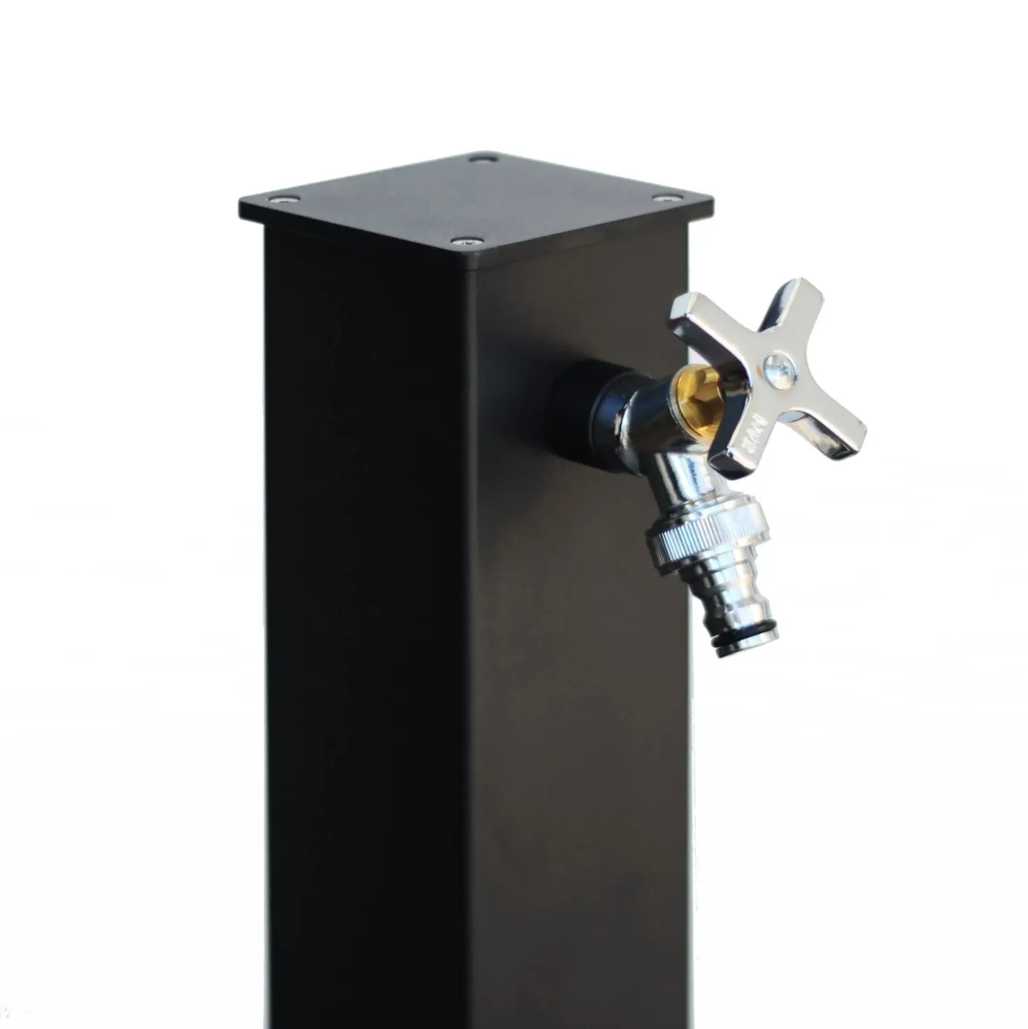 Fontana da giardino Nottingham in metallo nero H 98 cm