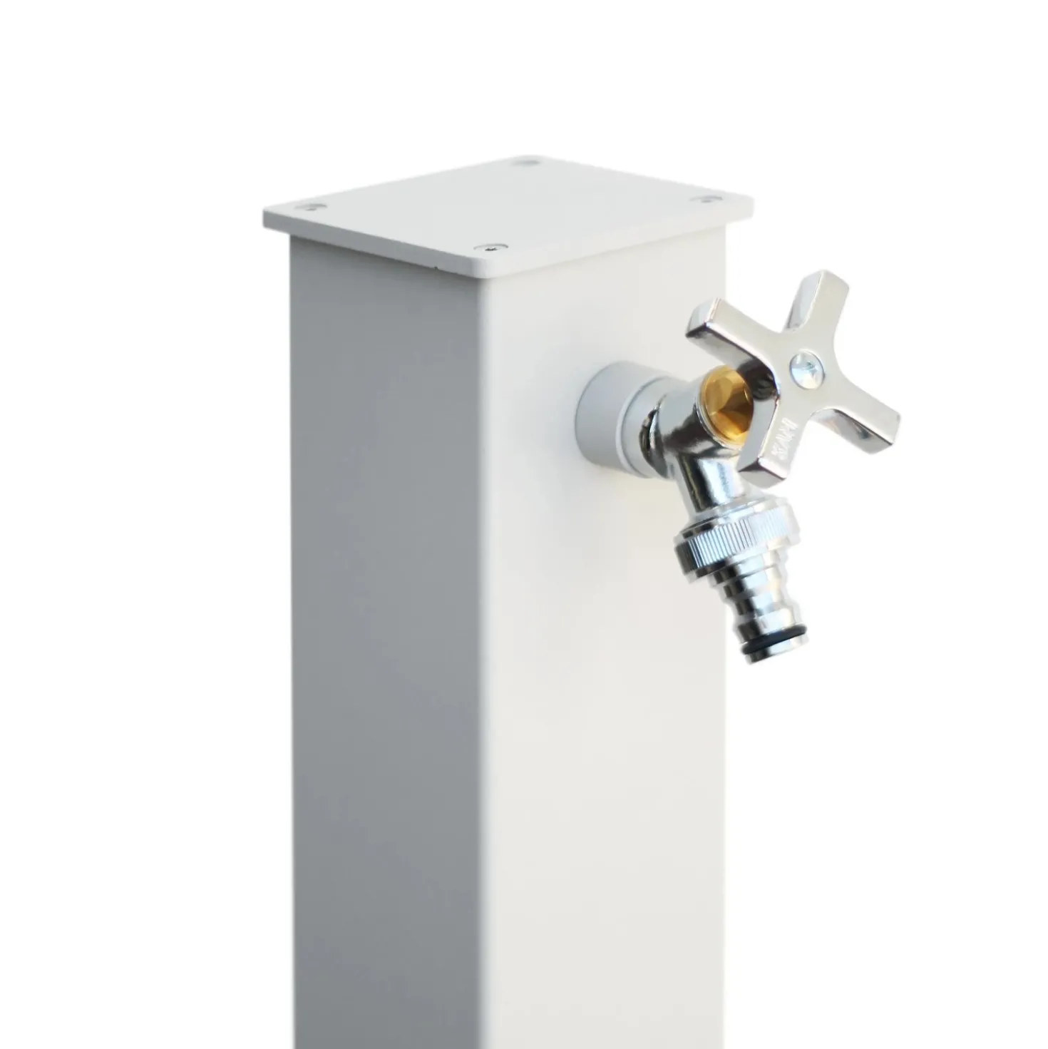 Fontana da giardino Nottingham in metallo bianco H 98 cm