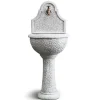 Fontana da giardino Reno in cemento grigio H 125cm