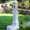 Fontana da giardino Vedovella Pisa in cemento grigio H 100 cm