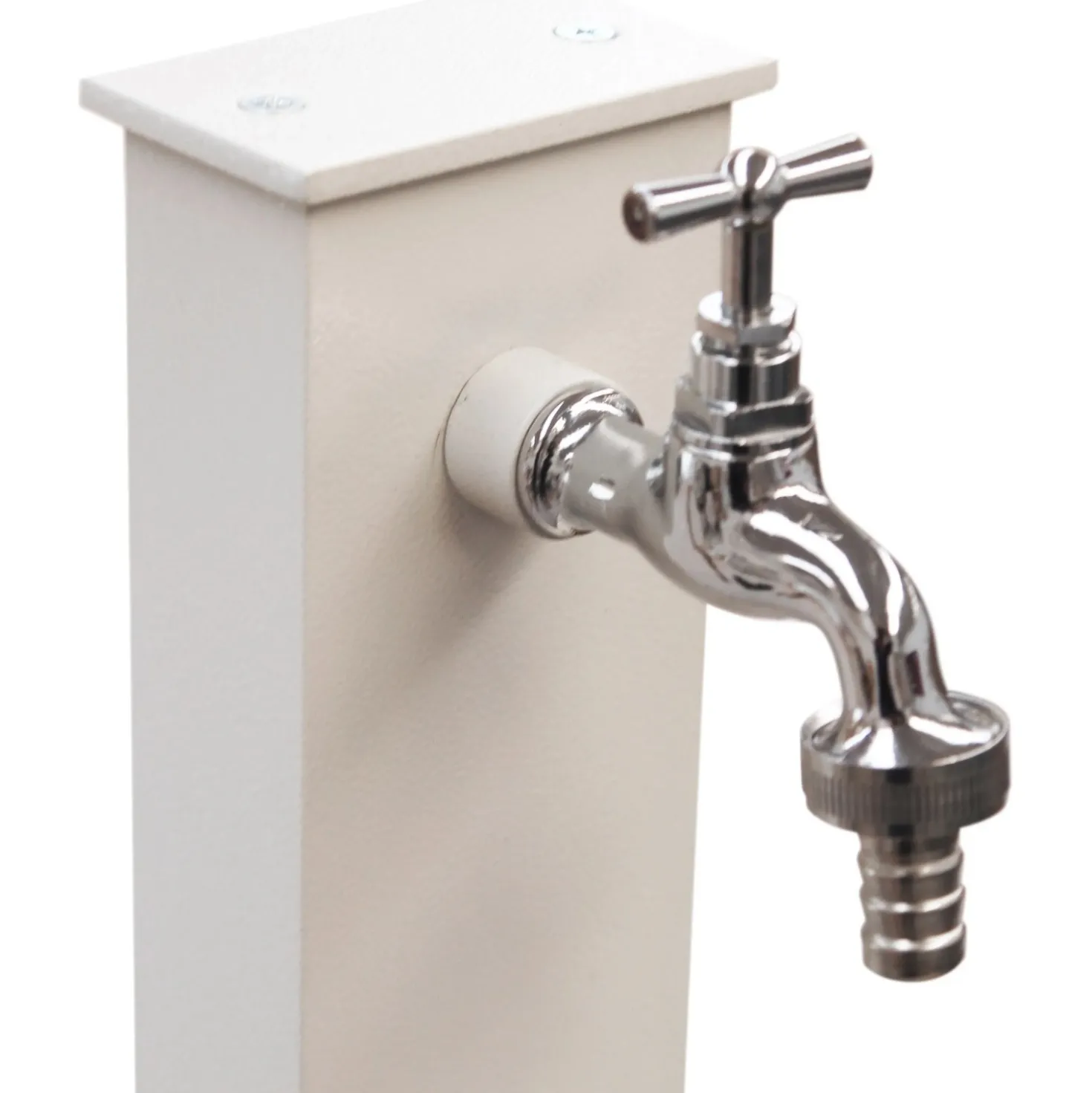 Fontana da giardino York in metallo bianco H 82 cm
