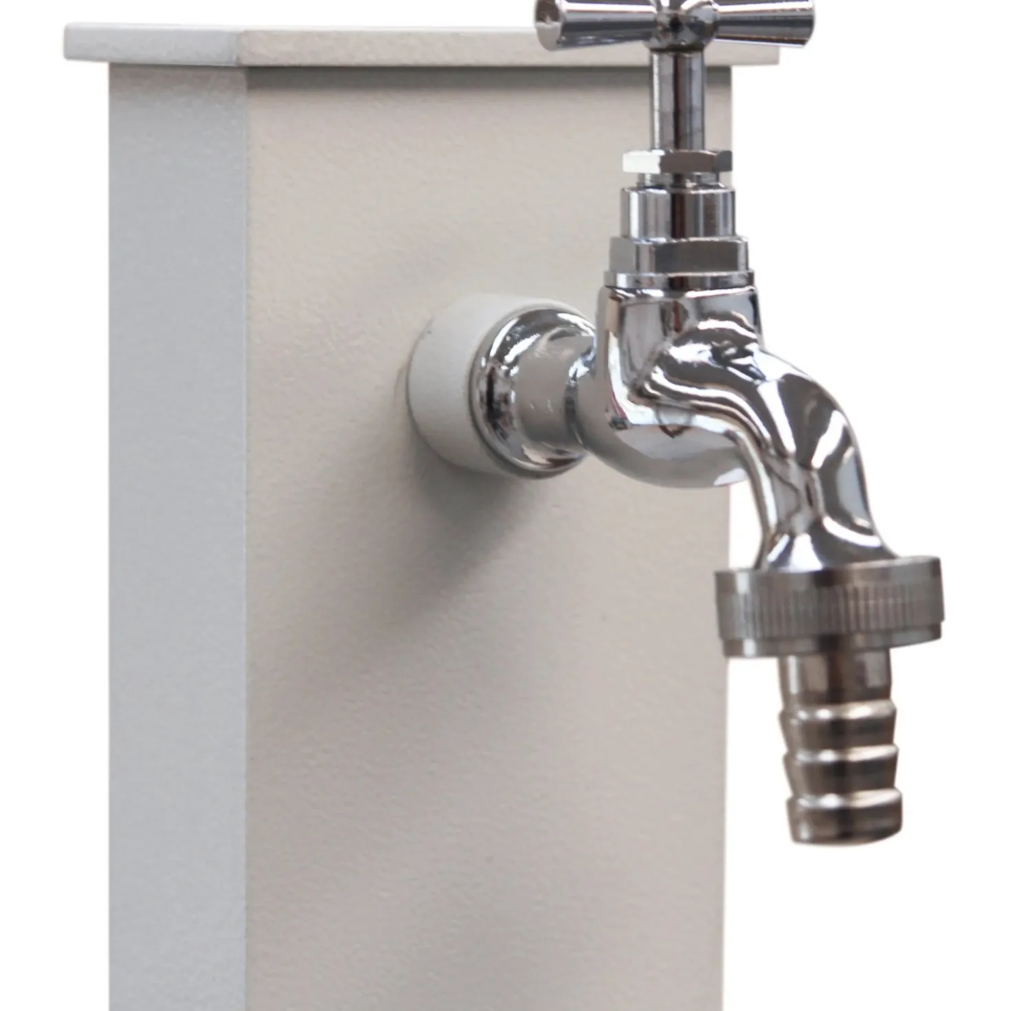 Fontana da giardino York in metallo bianco H 82 cm