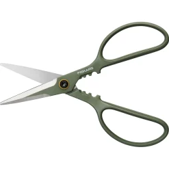 Forbici per piante Fiskars con supporto verde