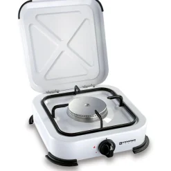 Fornello smaltato con 1 bruciatore in acciaio inox