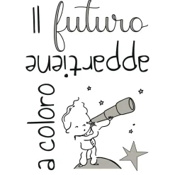 Frase adesiva per parete piccolo principe 2FG 47x67 cm